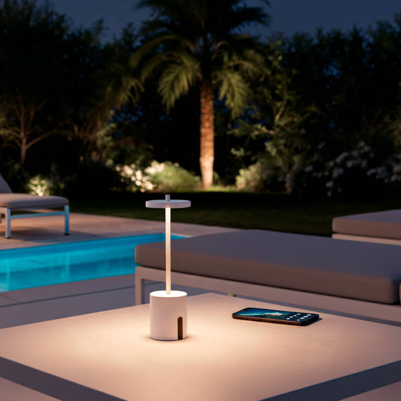 Candeeiro de Mesa LED Portátill com Bateria USB Recarregável Jawania