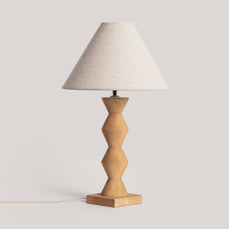 Candeeiro de Mesa Madeira Akesh II