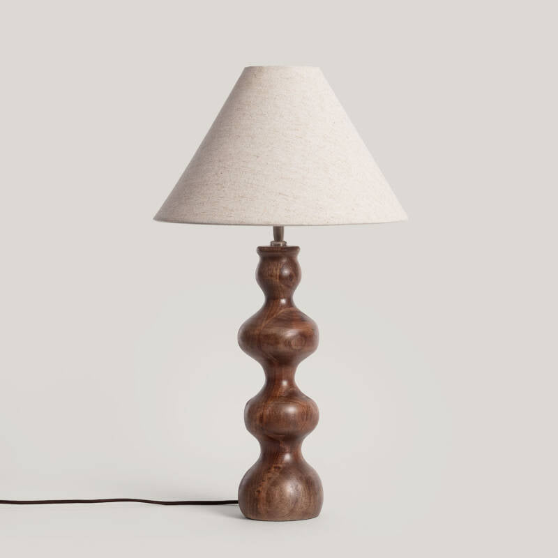Candeeiro de Mesa Madeira Anahla ILUZZIA