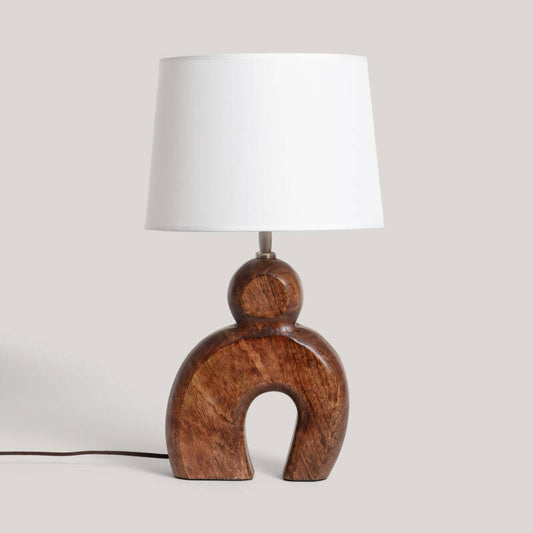 Candeeiro de Mesa Madeira Hunar II ILUZZIA