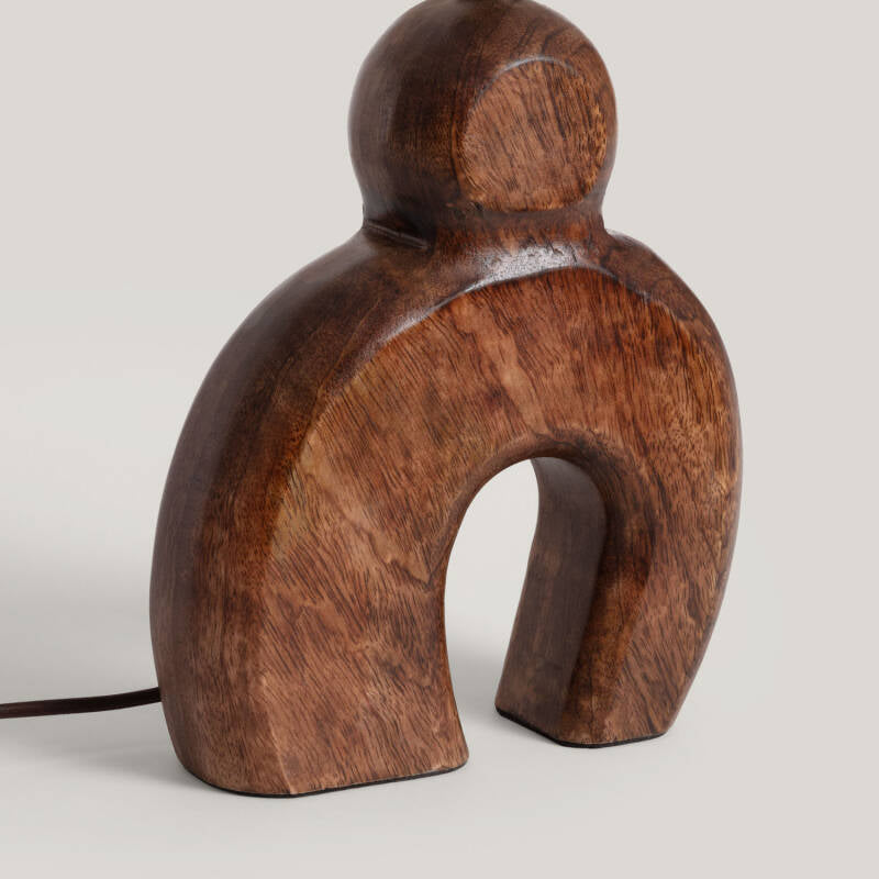 Candeeiro de Mesa Madeira Hunar II ILUZZIA