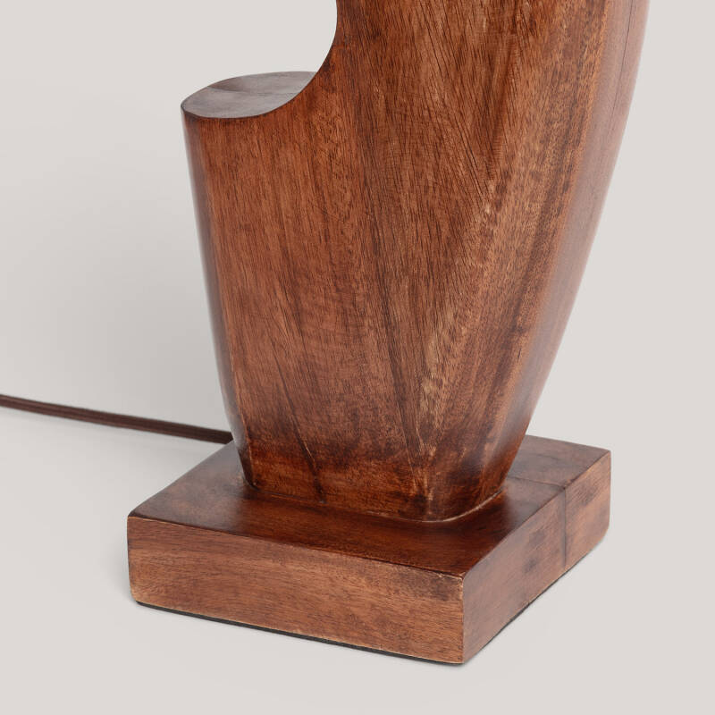 Candeeiro de Mesa Madeira Hunar IV ILUZZIA
