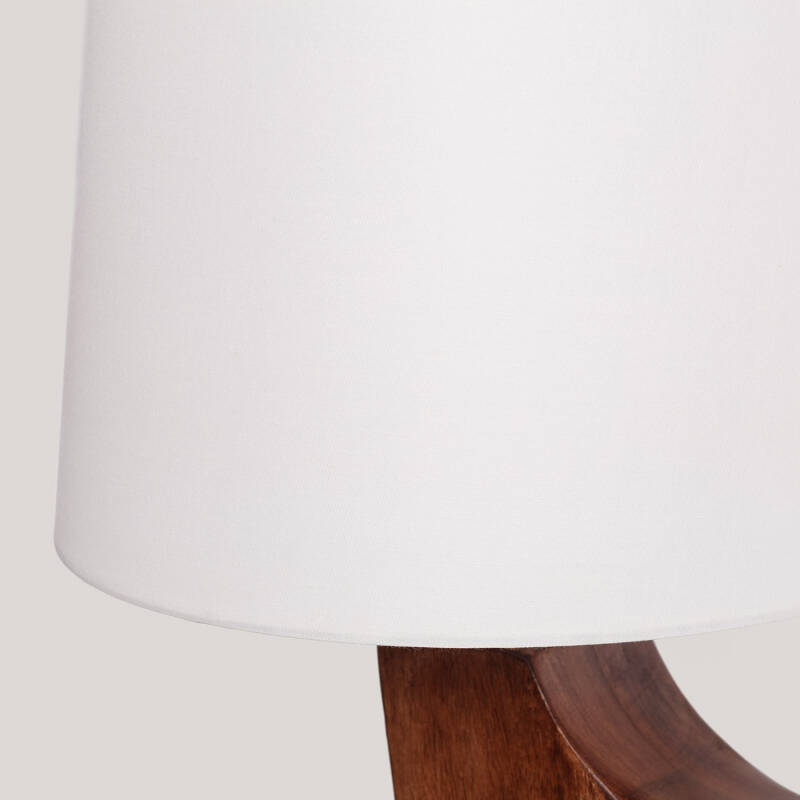 Candeeiro de Mesa Madeira Hunar IV ILUZZIA