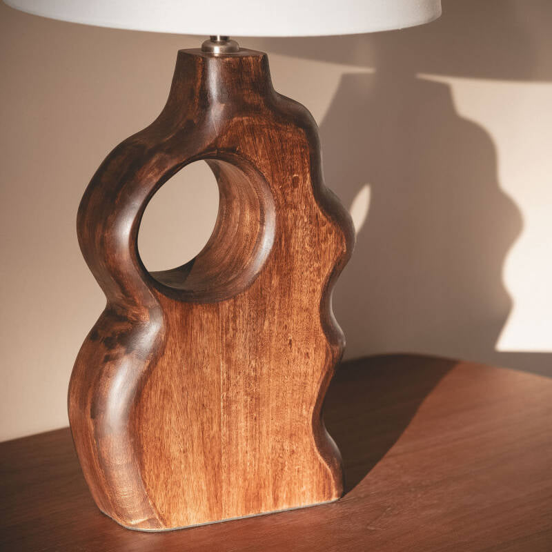 Candeeiro de Mesa Madeira Hunar V ILUZZIA