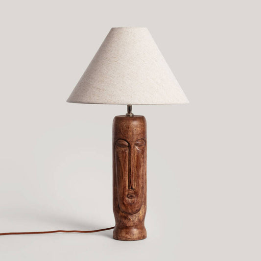 Candeeiro de Mesa Madeira Tótem ILUZZIA
