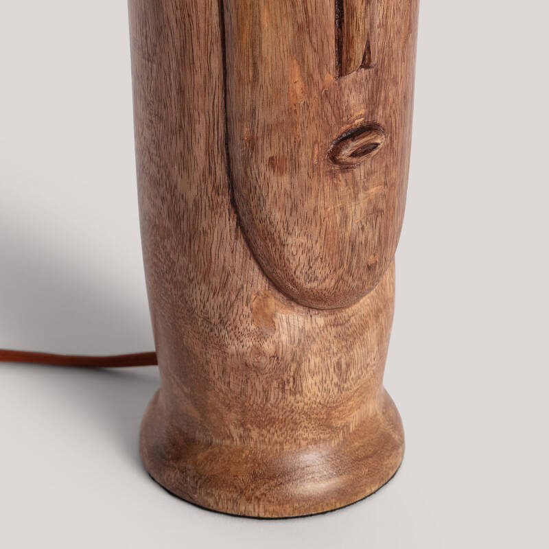 Candeeiro de Mesa Madeira Tótem ILUZZIA