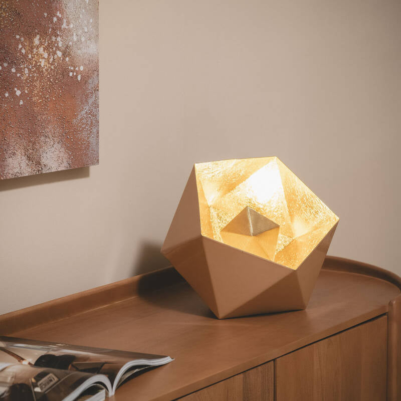 Candeeiro de Mesa Metal Gold Elia
