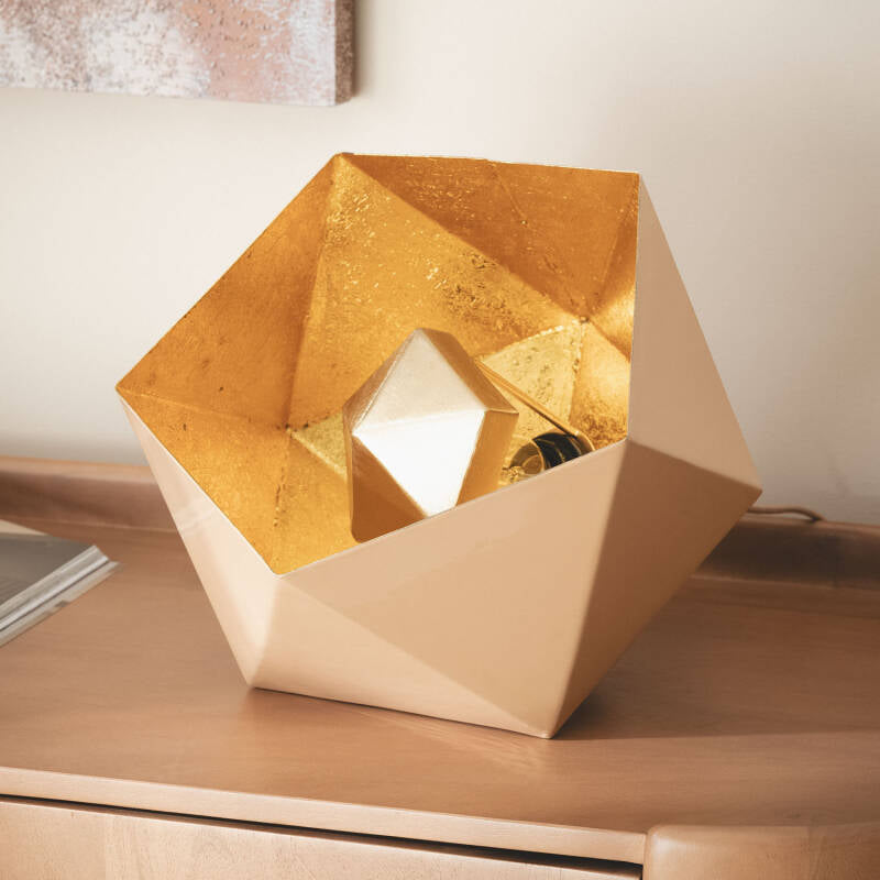 Candeeiro de Mesa Metal Gold Elia