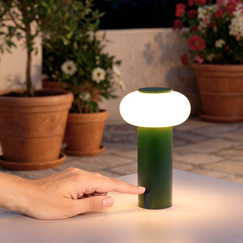 Candeeiro de Mesa LED Portátil para Exterior Metal com Bateria Recarregável Katse