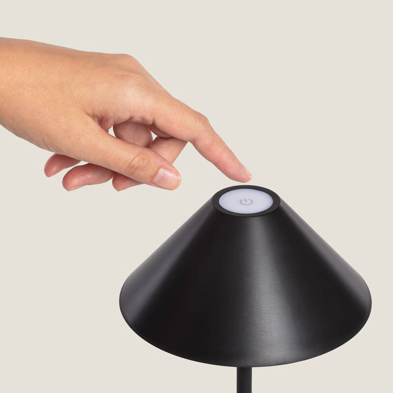 Candeeiro de Mesa Metal LED 3W com Bateria USB Recarregável Chamle
