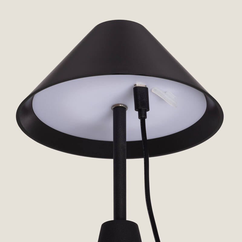 Candeeiro de Mesa Metal LED 3W com Bateria USB Recarregável Chamle