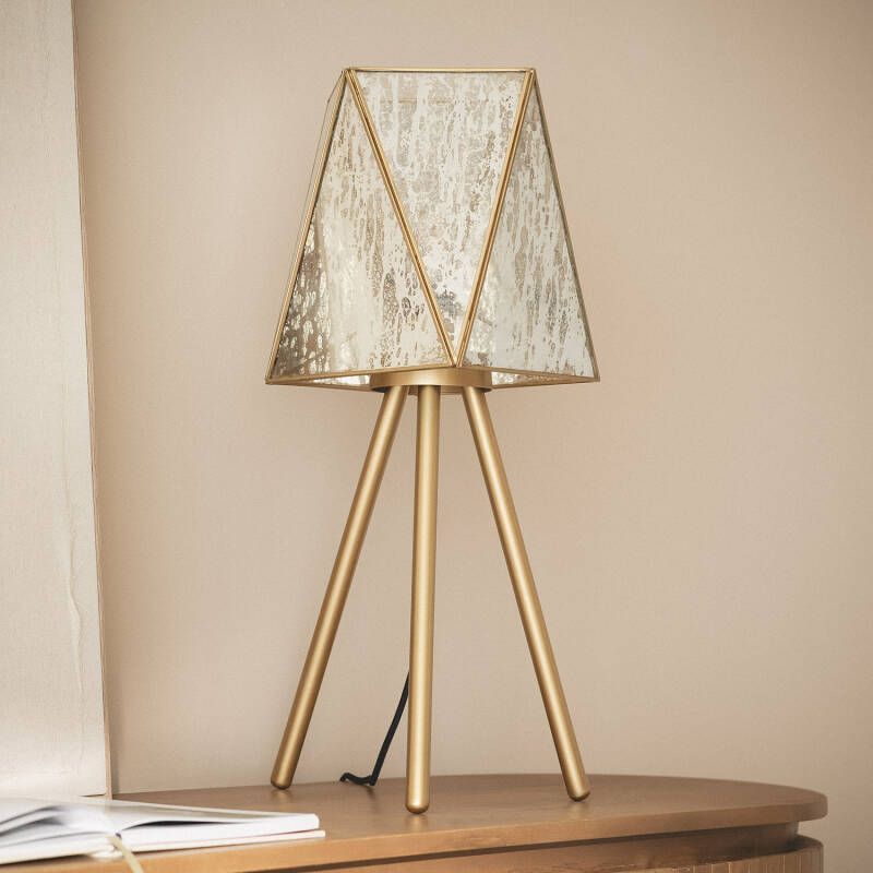 Candeeiro de Mesa Metal e Vidro Mattina