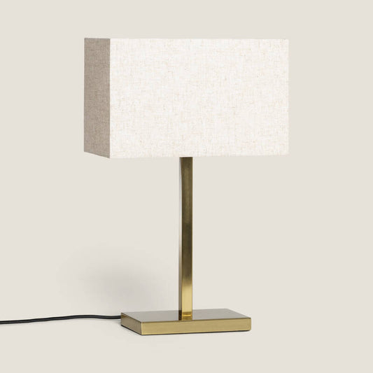 Candeeiro de Mesa Metal e Tecido com USB e Interruptor Táctil Katie
