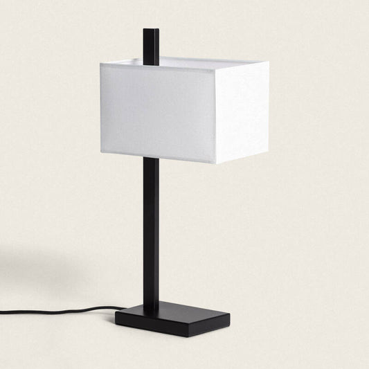 Candeeiro de Mesta Metal e Tecido com entrada USB e Interruptor Táctil Malena