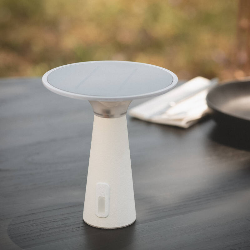 Candeeiro de Mesa Solar Exterior LED Portátil com Bateria USB Recarregável Soucha