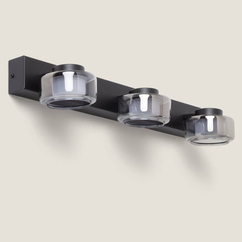 Candeeiro de Parede LED 12W Casa de Banho Metal e Vidro Zisna