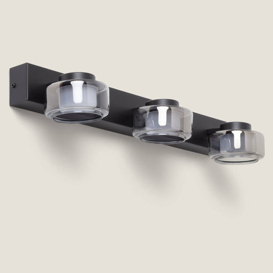 Candeeiro de Parede LED 12W Casa de Banho Metal e Vidro Zisna