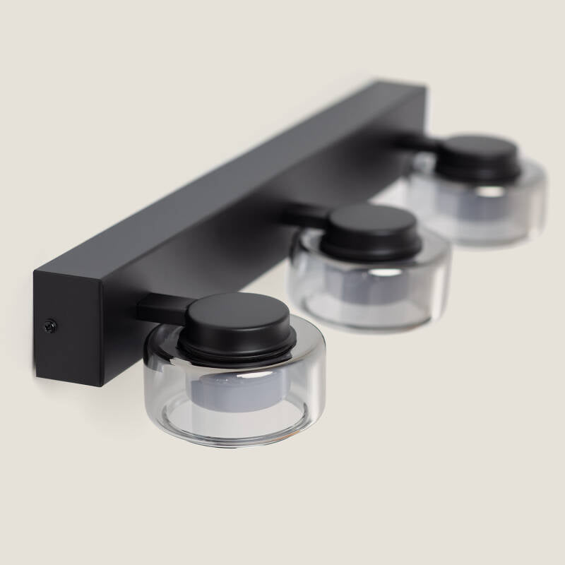 Candeeiro de Parede LED 12W Casa de Banho Metal e Vidro Zisna