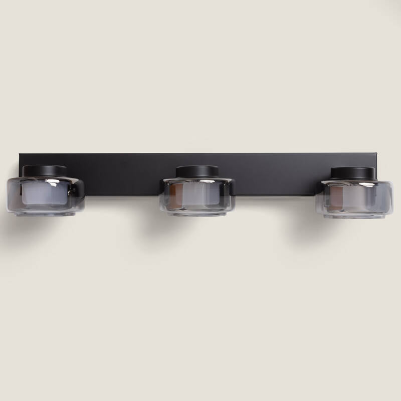 Candeeiro de Parede LED 12W Casa de Banho Metal e Vidro Zisna
