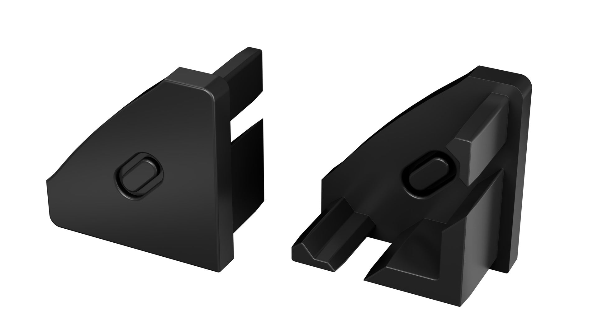 Perfil de alumínio anodizado preto KIMERA-BARDE com difusor opalino e tampas de extremidade 2,02M