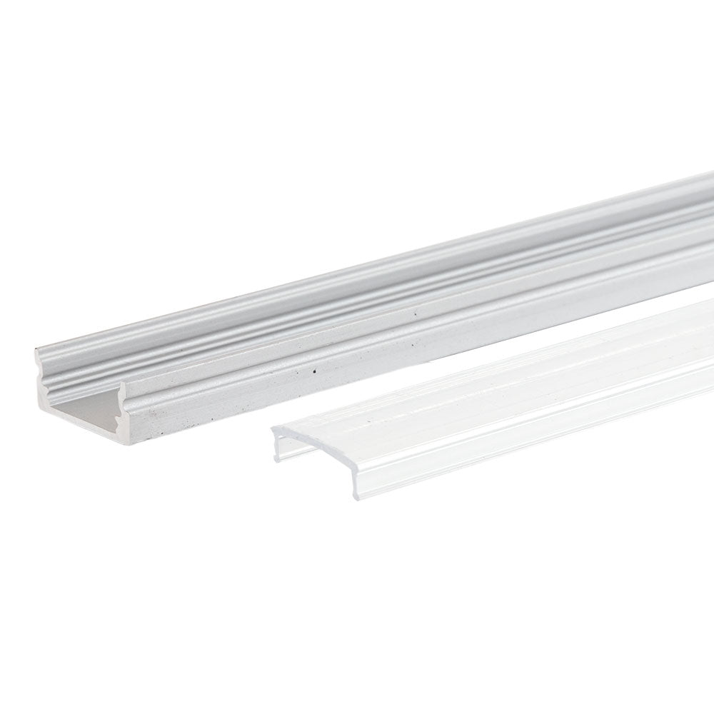 Perfil Alumínio Para A Tira LED Led Difusor Transparente Lle-A1707-T X 2M