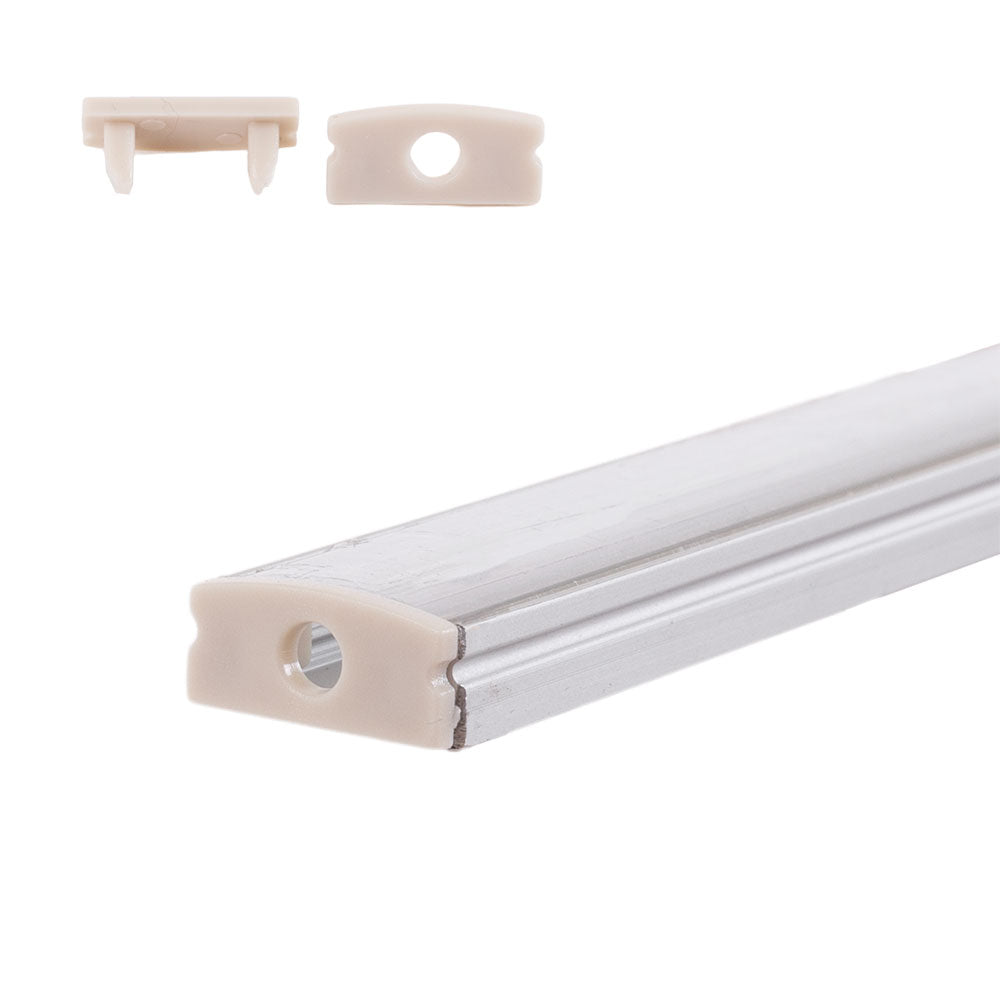 Perfil Alumínio Para A Tira LED Led Difusor Transparente Lle-A1707-T X 2M
