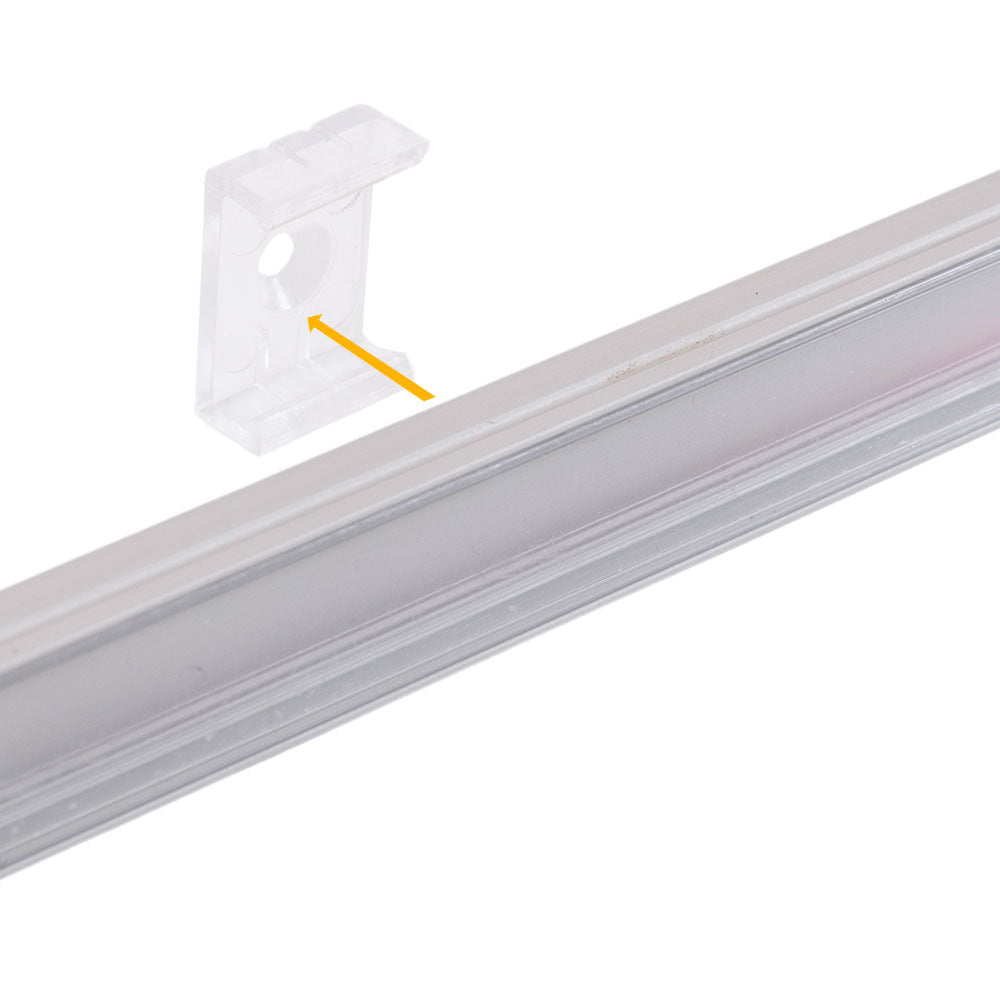 Perfil Alumínio Para A Tira LED Led Difusor Transparente Lle-A1707-T X 2M
