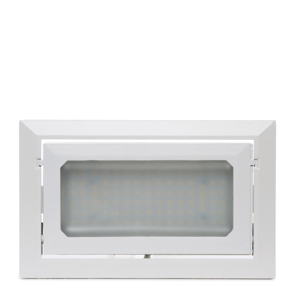 Refletor Downlight LED 36W 3.600Lm Retangular Inclinável 40.000H