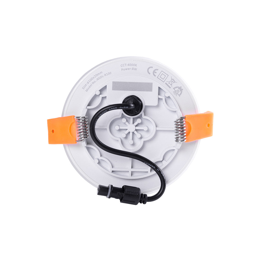 Placa LED 8W 569Lm 4200ºK Circular sem Moldura 40.000H