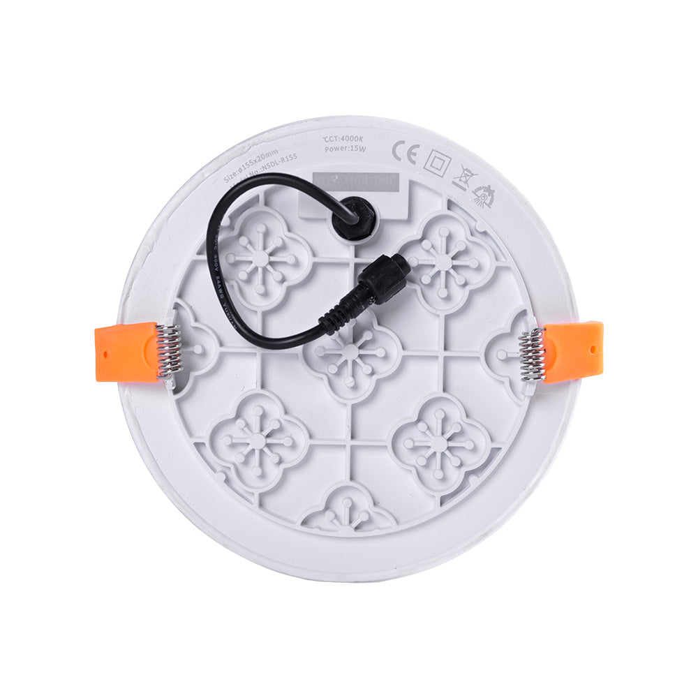 Placa LED 15W 1.177Lm 4200ºK Circular sem Moldura 40.000H