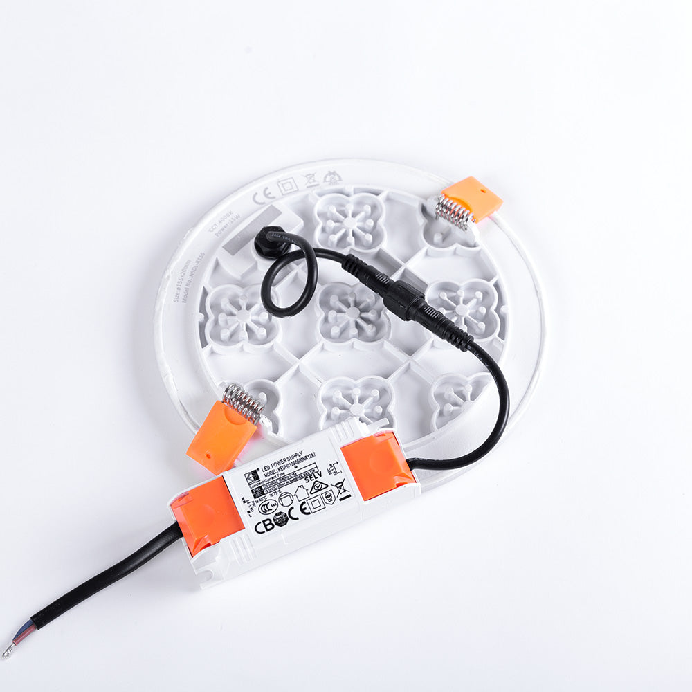 Placa LED 15W 1.177Lm 4200ºK Circular sem Moldura 40.000H