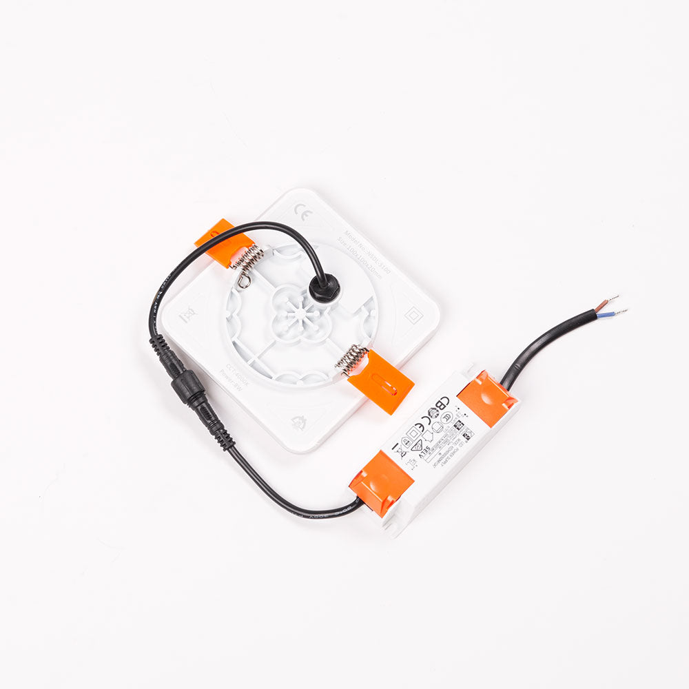 Placa LED 8W 619Lm 4000ºK Quadrada sem Moldura 40.000H