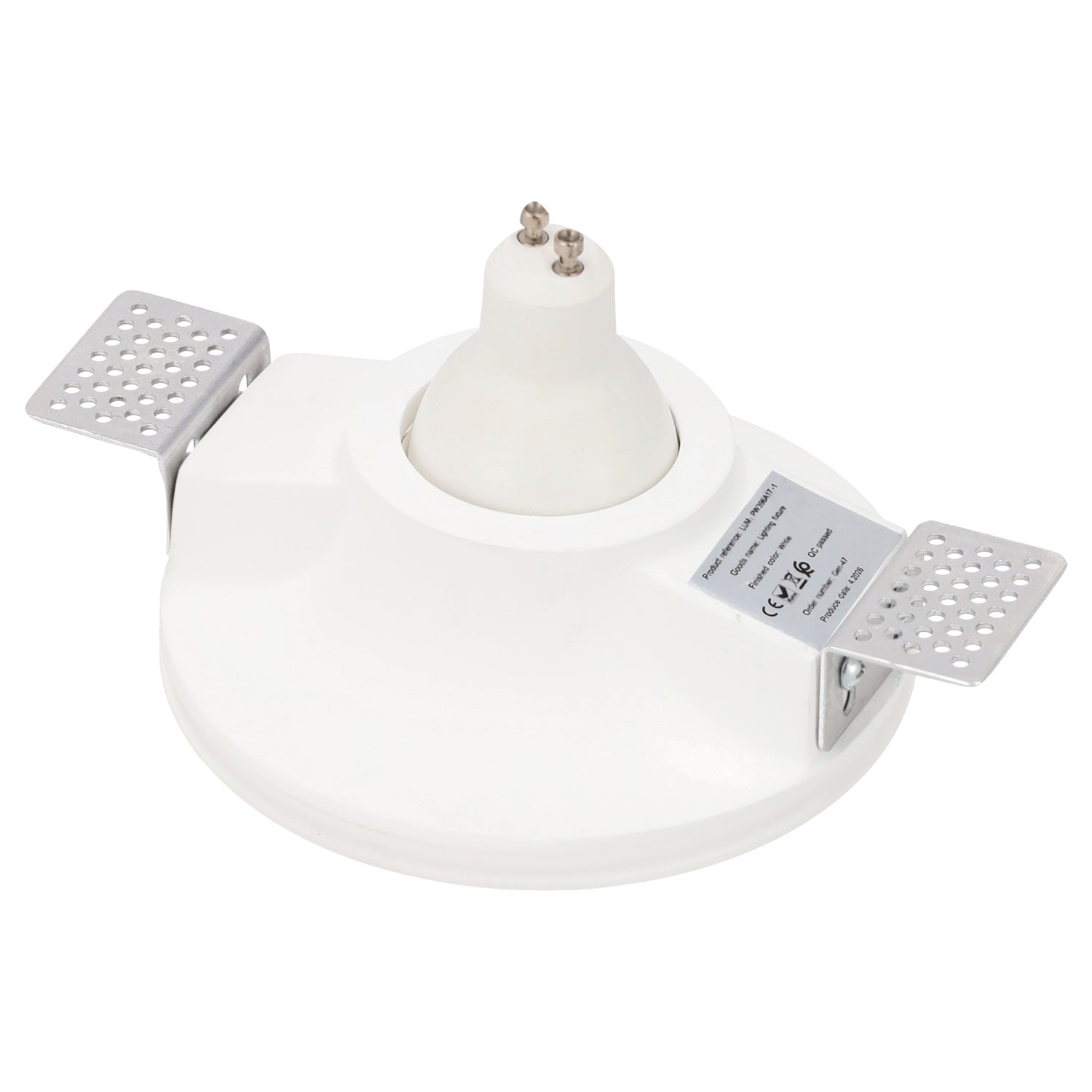 Luminária de embutir redonda em gesso GU10 "Aurea"