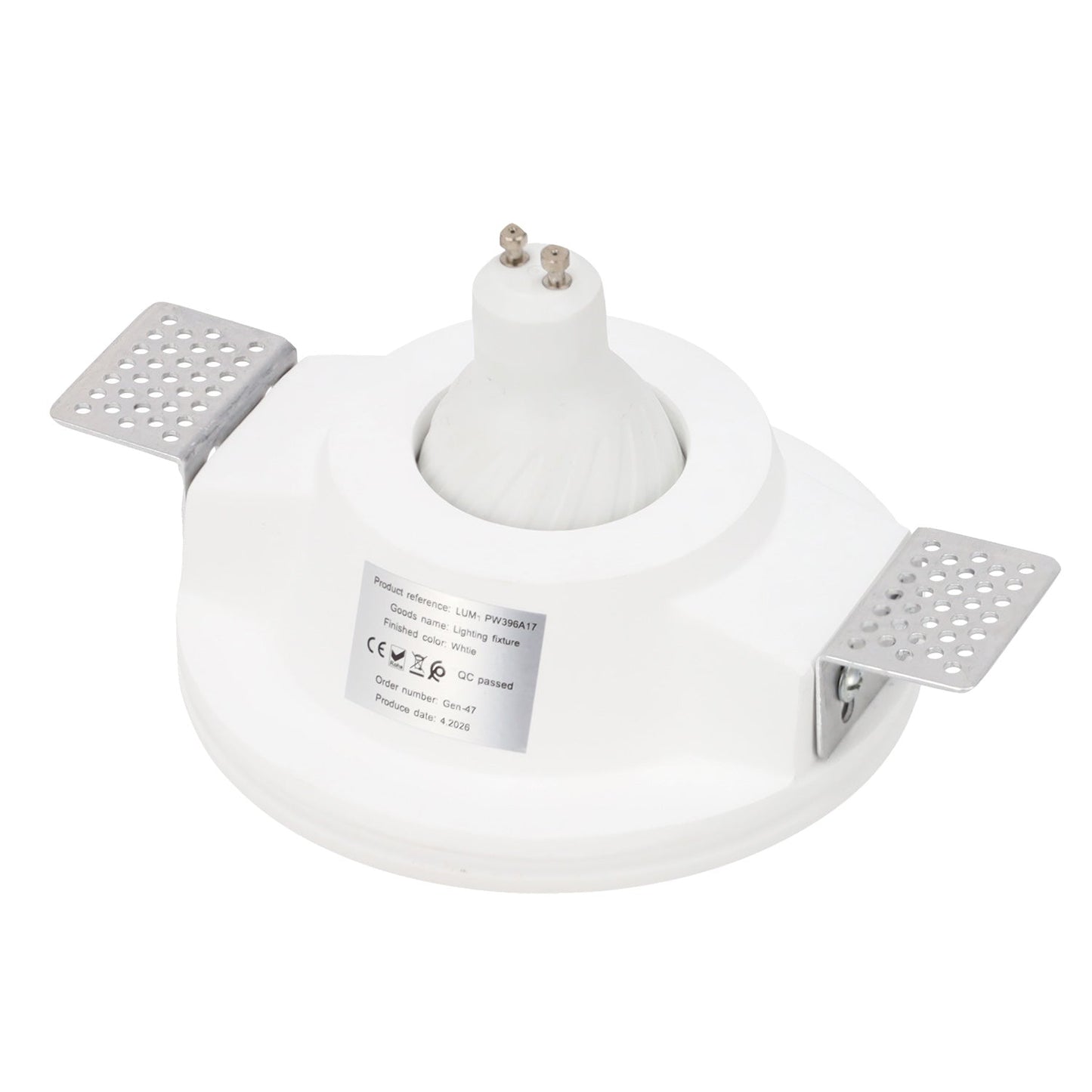Luminária de embutir redonda em gesso GU10 "Polaris"