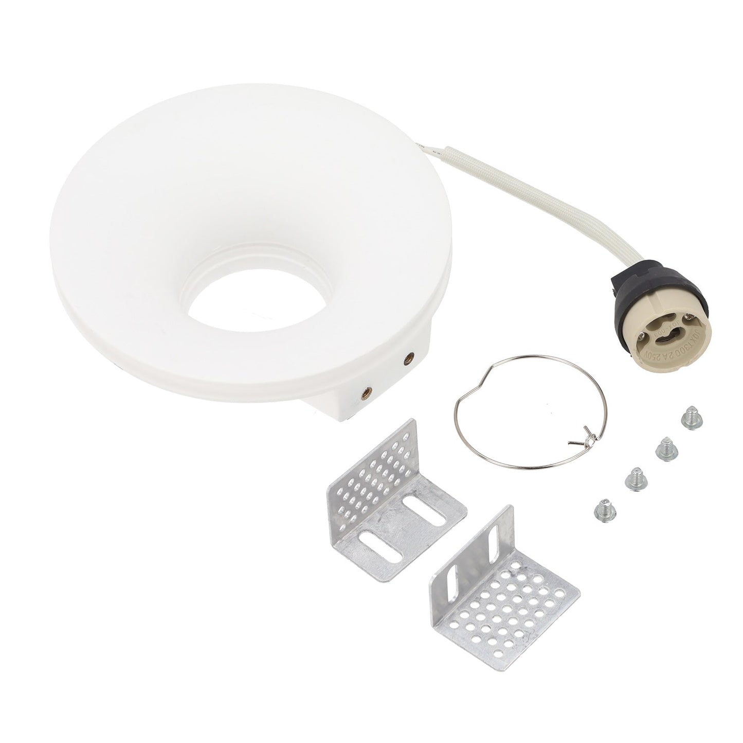 Luminária de embutir redonda em gesso GU10 "Polaris"