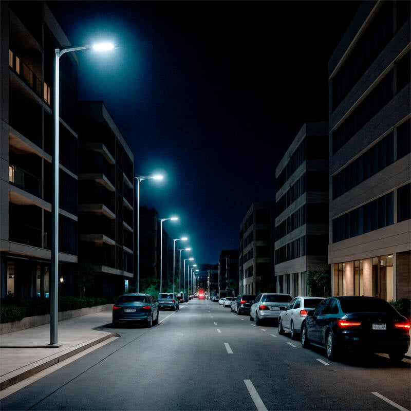 Luminária LED 150W Harlem LUMILEDS 135lm/W Cinza Iluminação Pública