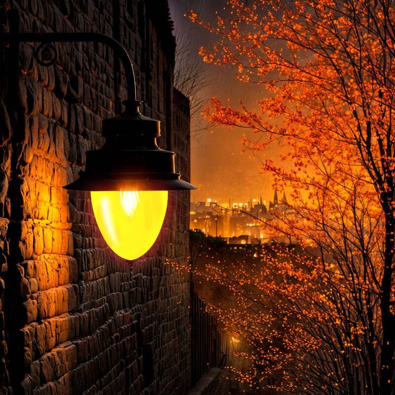 Luminária LED 40W Âmbar Fisher LUMILEDS PHILIPS Xitanium Regulável 1-10V Iluminação Pública