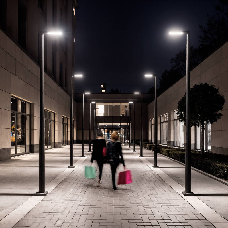 Luminária LED 40W Harlem Chip OSRAM 135 lm/W Preta Iluminação Pública