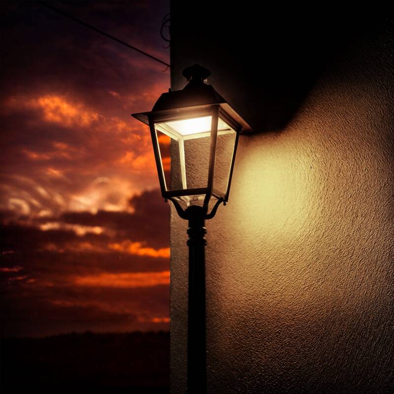 Luminária LED 40W Villa LUMILEDS PHILIPS Xitanium Programável 5 Steps Iluminação Pública