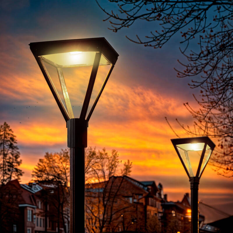 Luminária LED 60W Aventino Square LUMILEDS PHILIPS Xitanium Regulável 1-10V Iluminação Pública