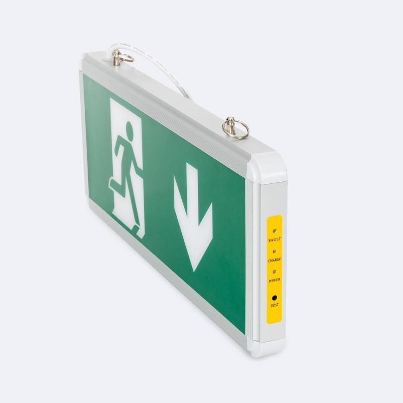 Luz de Emergência LED Superfície/Suspensa 60lm com Cartaz Uma Face