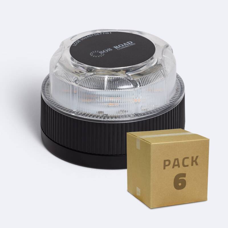 Luz de Emergência Carro V16 Homologado pela DGT Geolocalização Obrigatória em 2026 ORANGE Road IoT PACK 6x