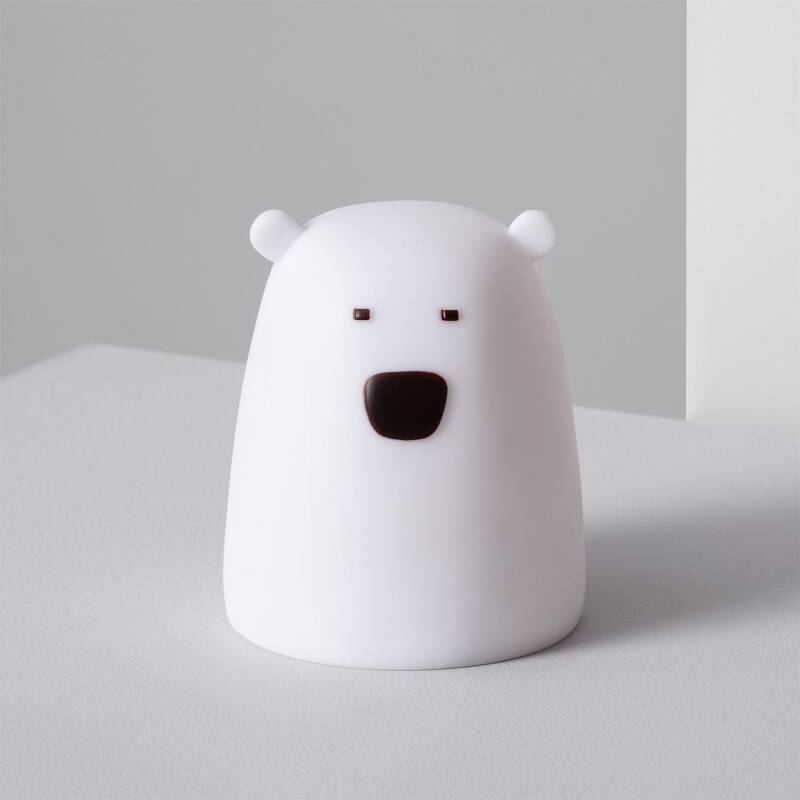 Luz Nocturna LED Urso Multicor de Mesa de Cabeceira para crianças a pilhas