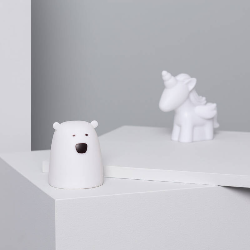Luz Nocturna LED Urso Multicor de Mesa de Cabeceira para crianças a pilhas
