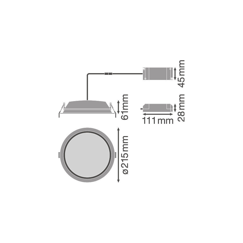 LEDVANCE Downlight LED 35W 2975Lm 3000K 100º IP44/IP20