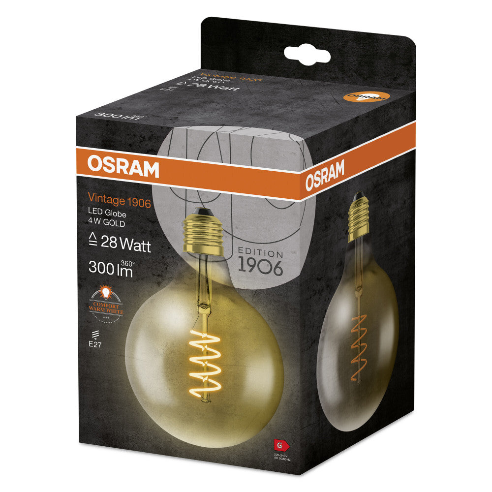 Lâmpada LED Ledvance/Osram "Clássica" E27 4W 300Lm 2000K 300º IP20
