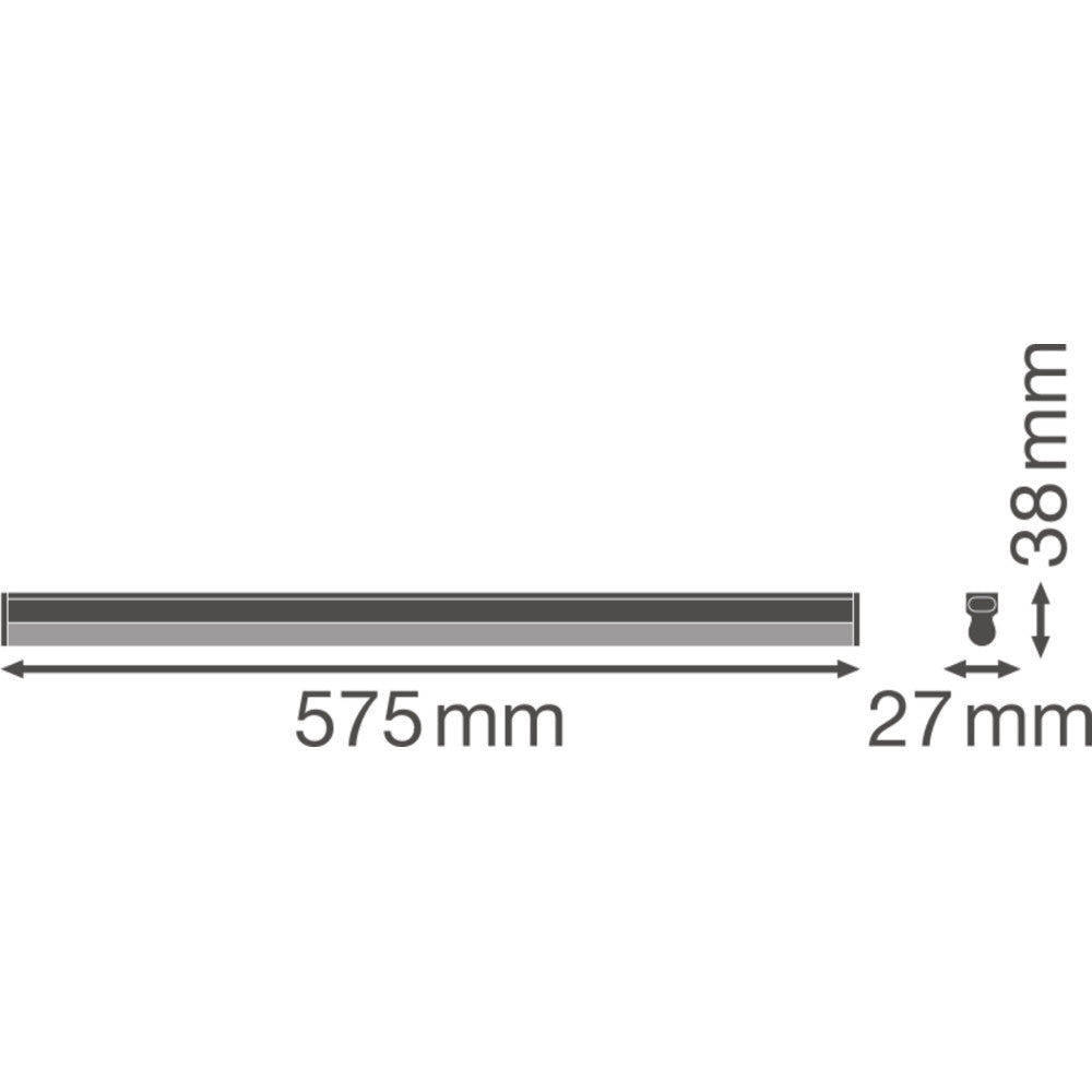 Luminária LED Linear Ledvance "Compacta" 10W 1000Lm 4000K 140º IP20