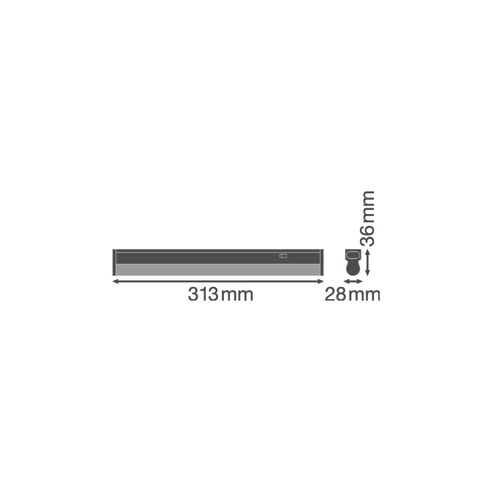 Luminária Linear LED Ledvance "Compacta" 4W 450Lm 4000K 140º IP20