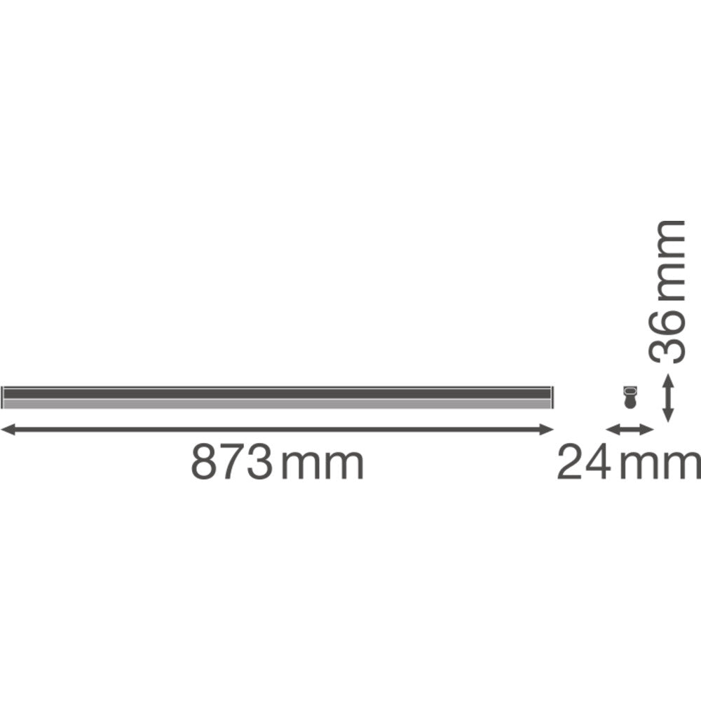 Luminária LED Linear Ledvance "Compacta" 15W 1500Lm 4000K 140º IP20