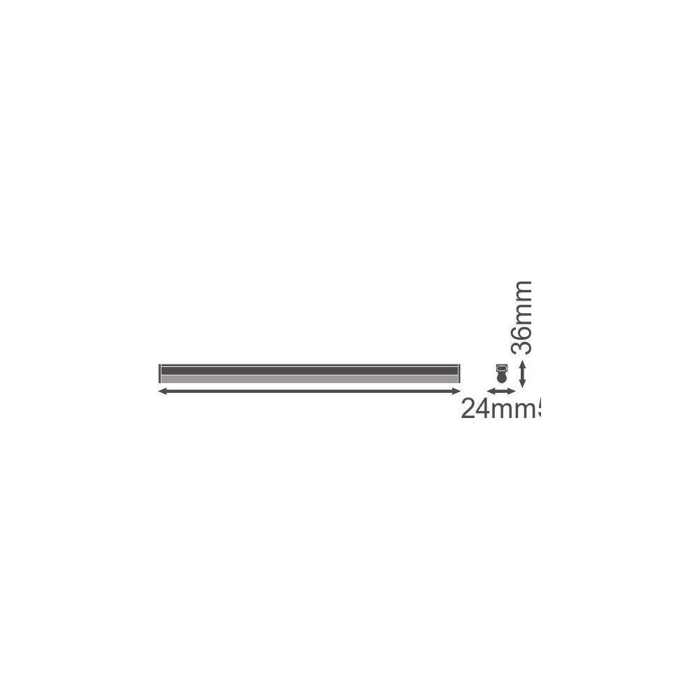 Luminária LED Linear Ledvance "Compacta" 10W 1000Lm 3000K 140º IP20